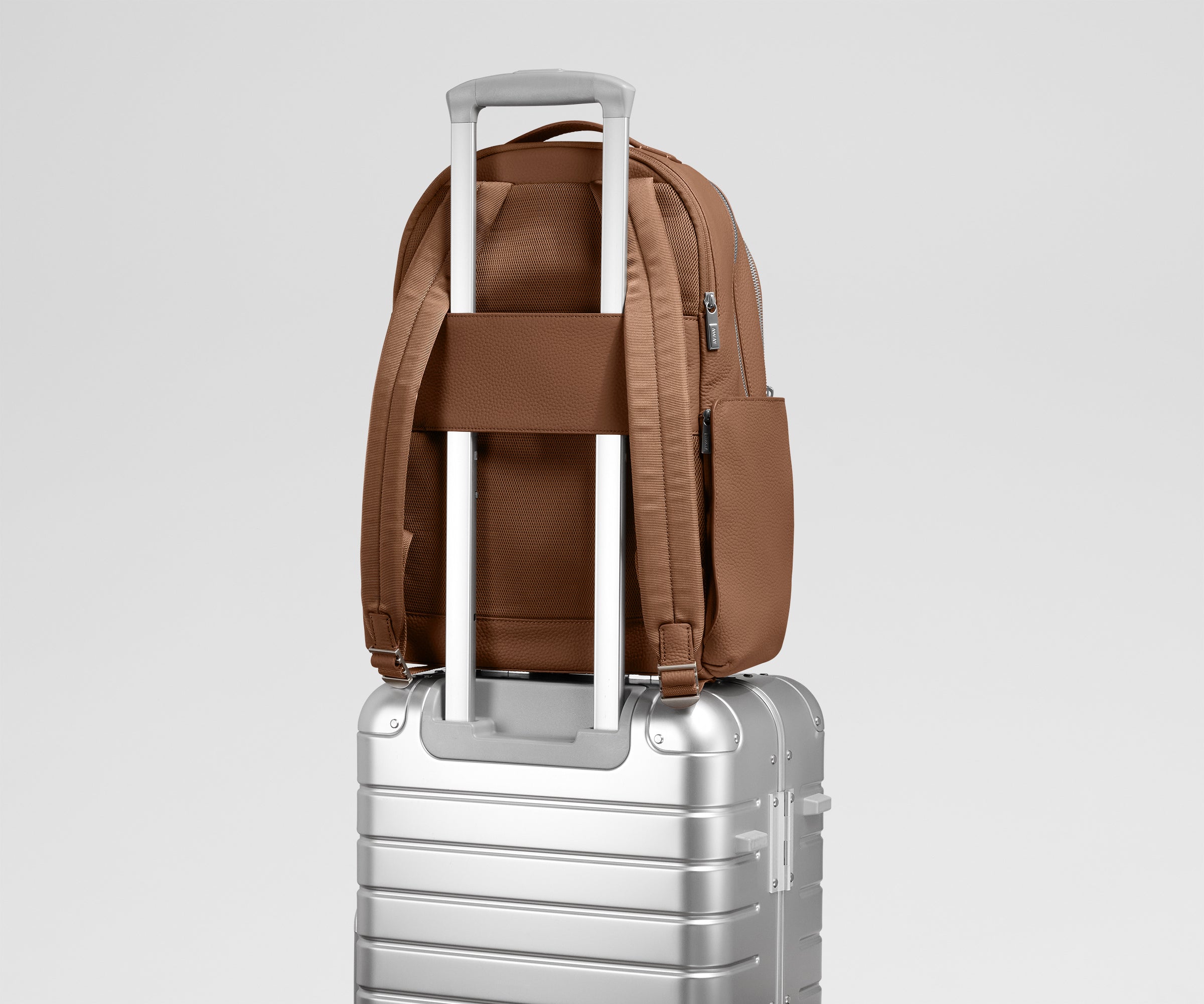 Leather Backpack in Saddle Brown