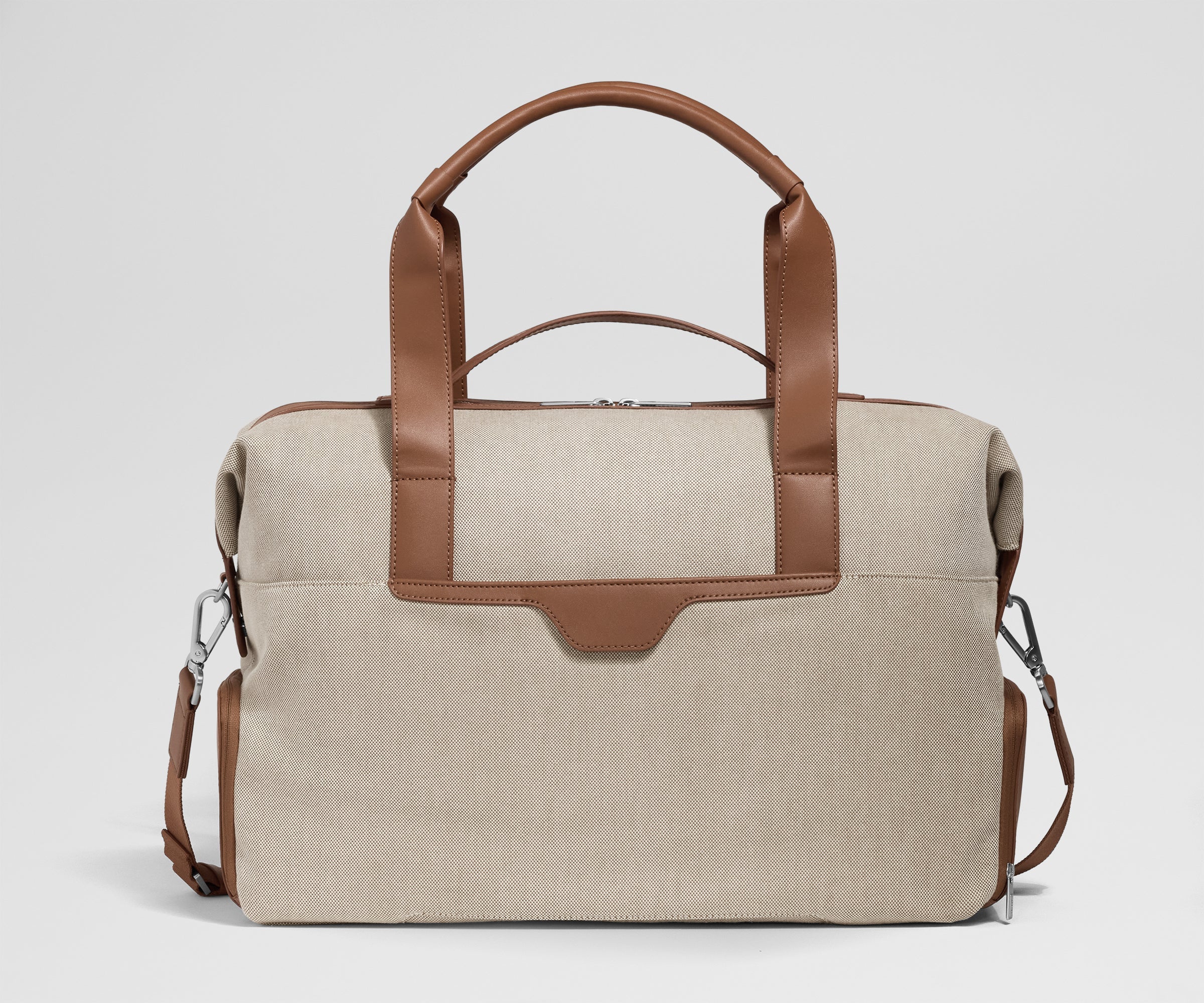 Canvas Overnight Bag in Saddle Brown