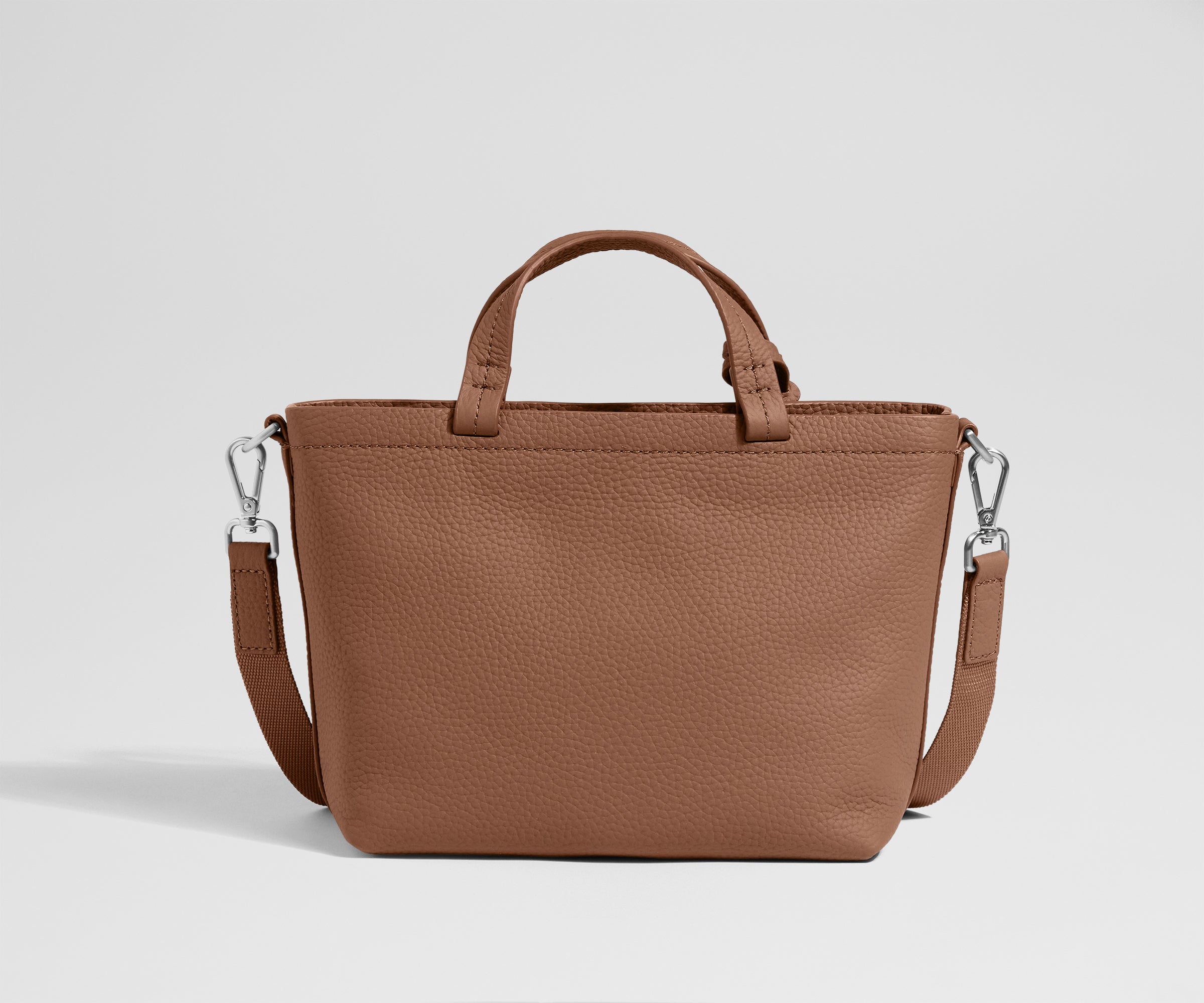 Leather Crossbody in Saddle Brown