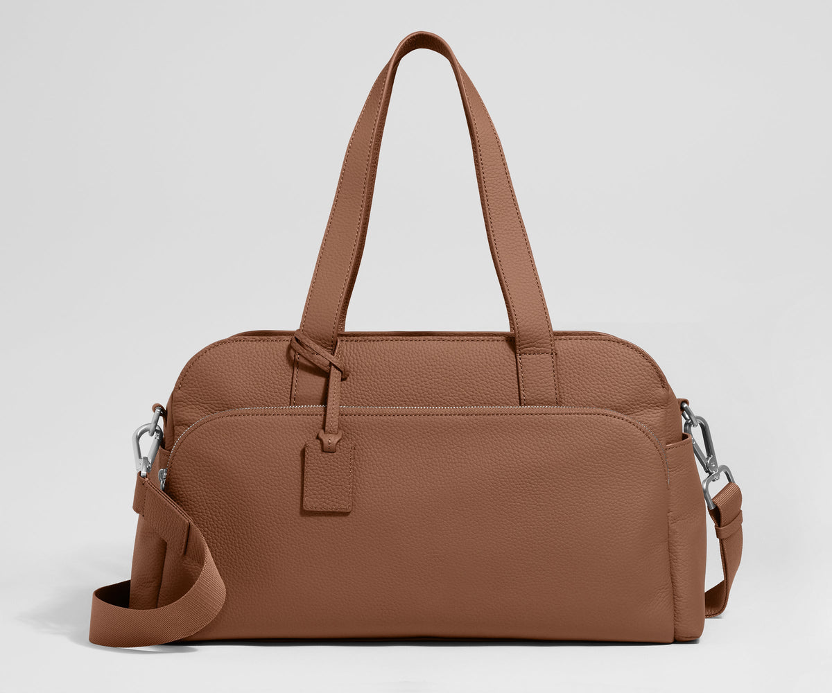 Leather Duffle in Saddle Brown