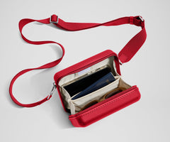 The Mini Crossbody in Cherry Red