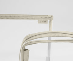 Clear Pouch Set in Salt White