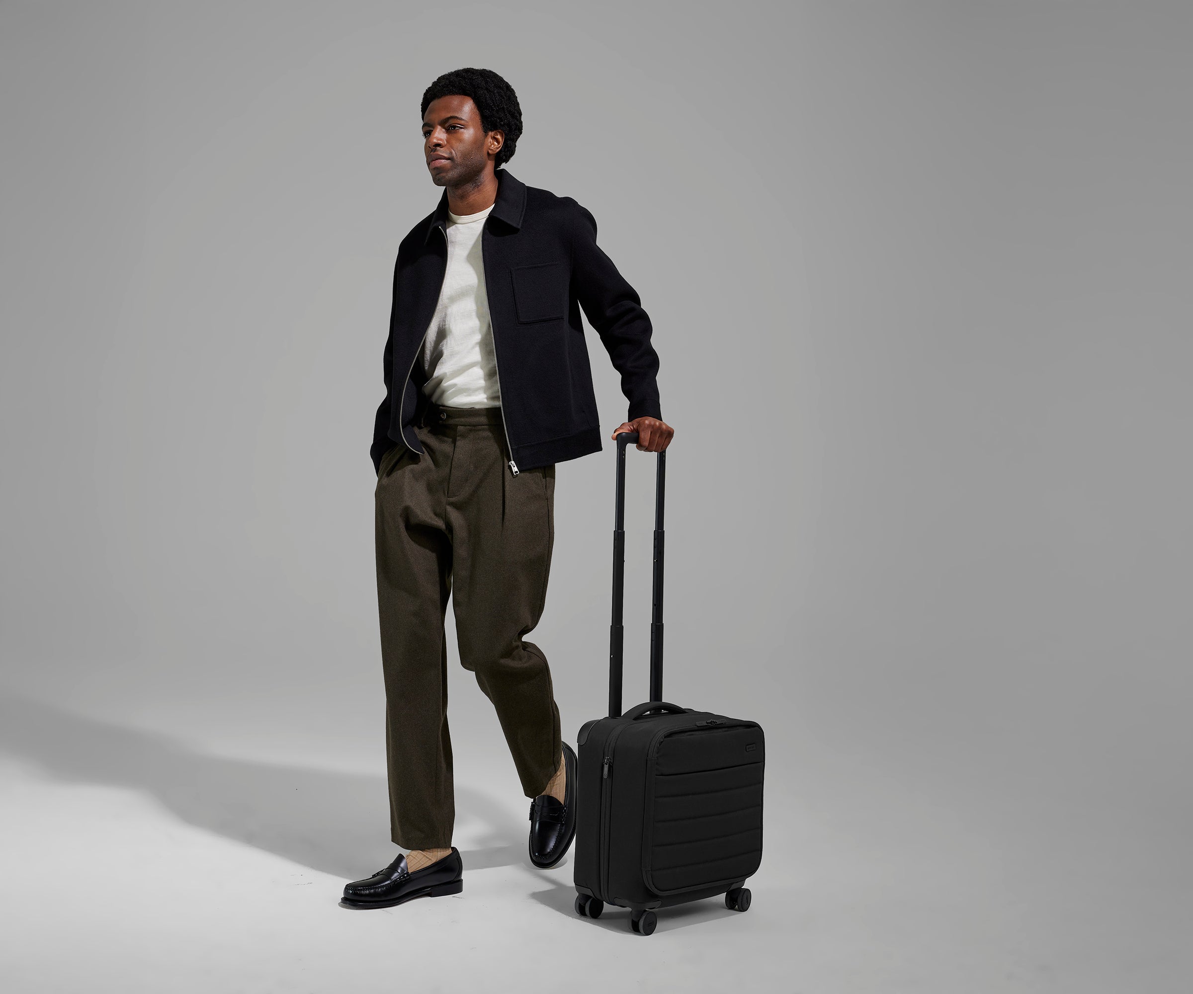 The Softside Compact Carry-On in Jet Black