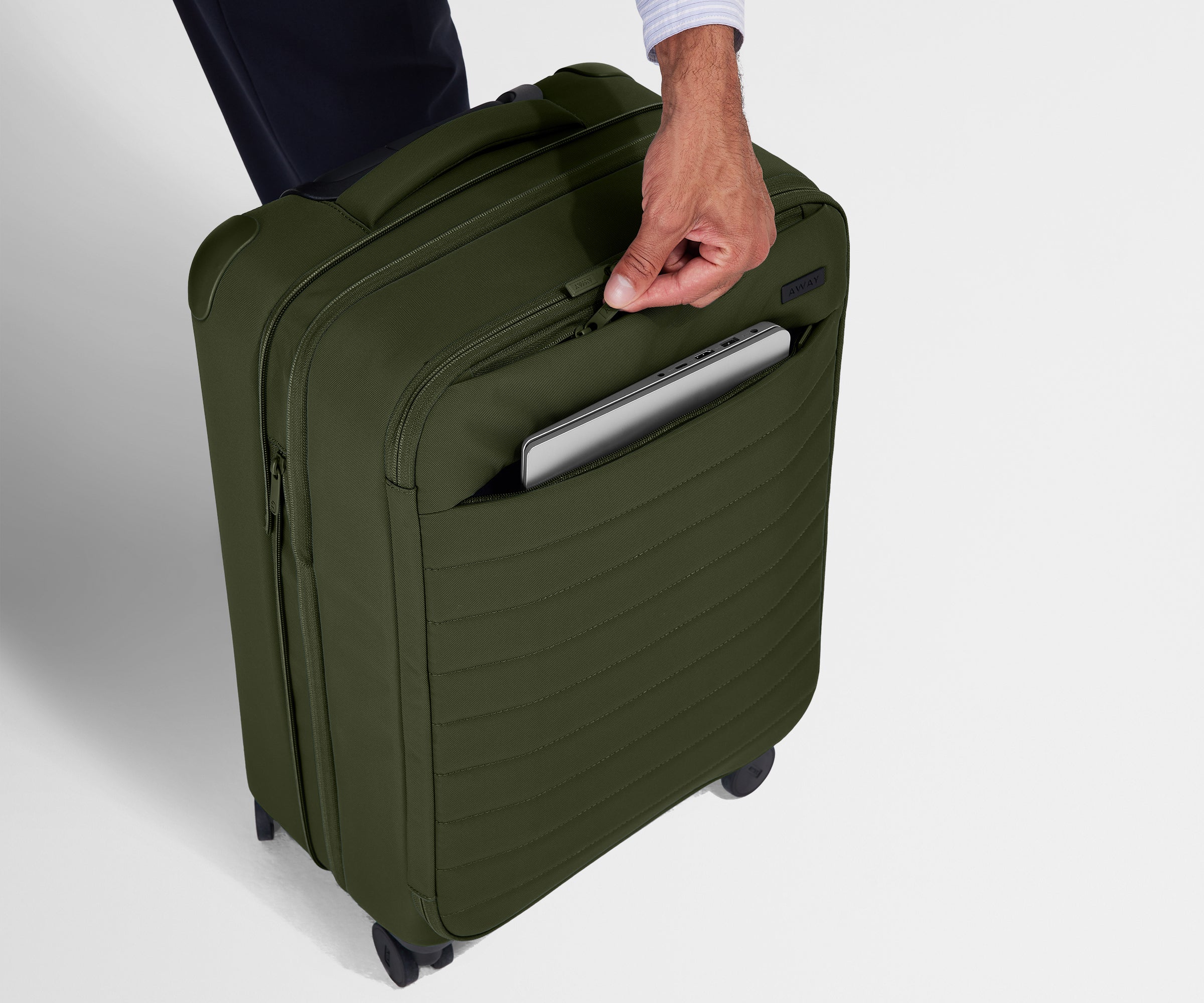 The Softside Bigger Carry-On in Olive Green