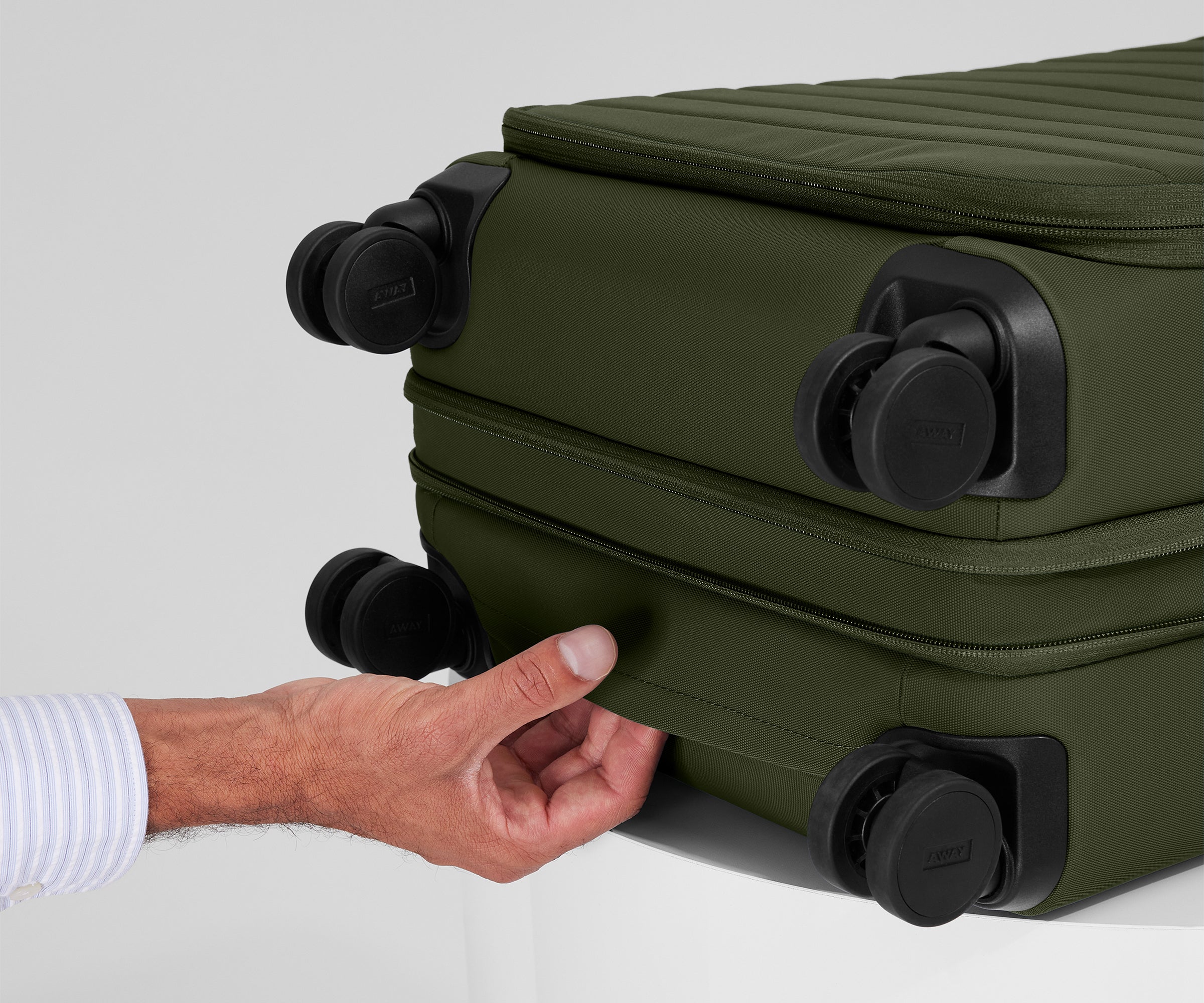 The Softside Bigger Carry-On in Olive Green
