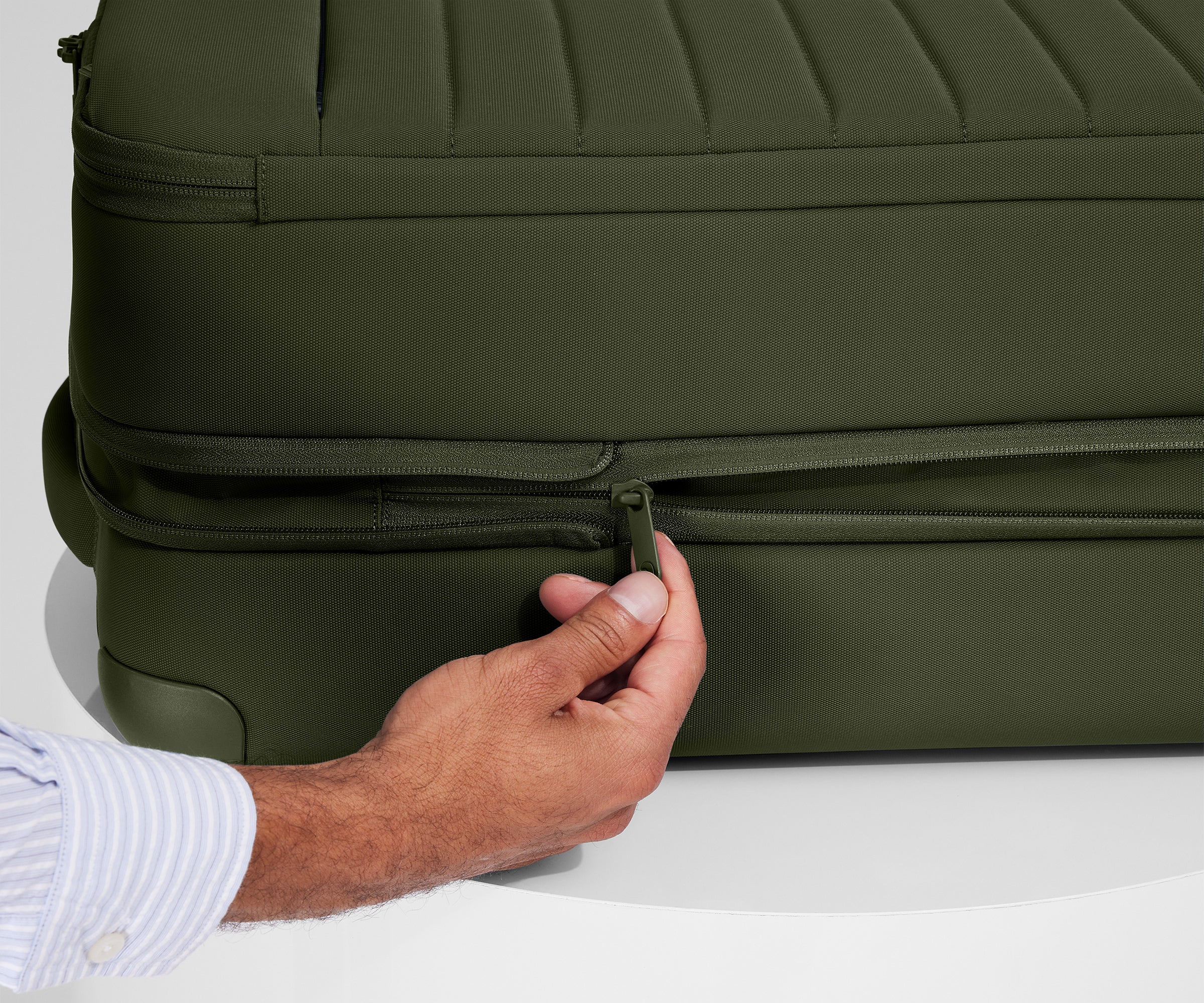 The Softside Bigger Carry-On in Olive Green