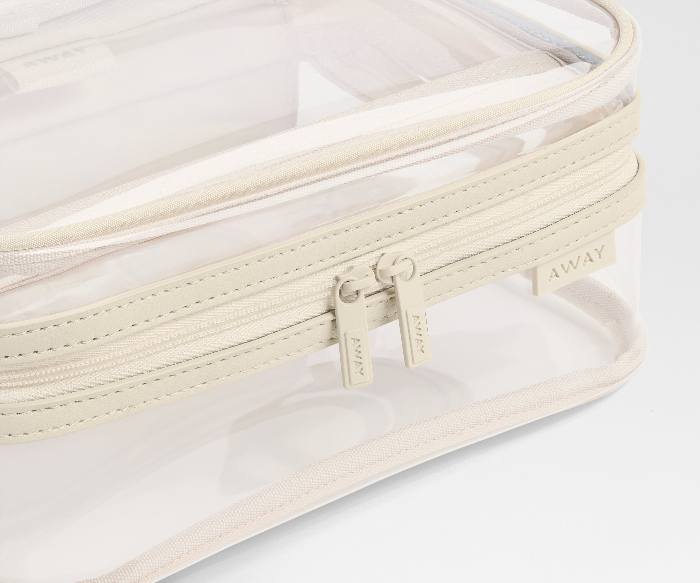 Clear Toiletry Bag in Salt White