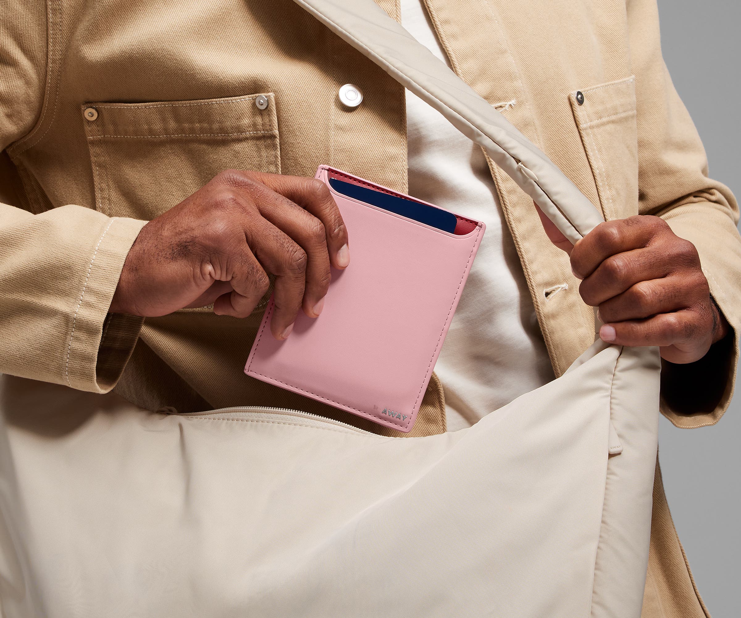 Passport Wallet in Flamingo Pink