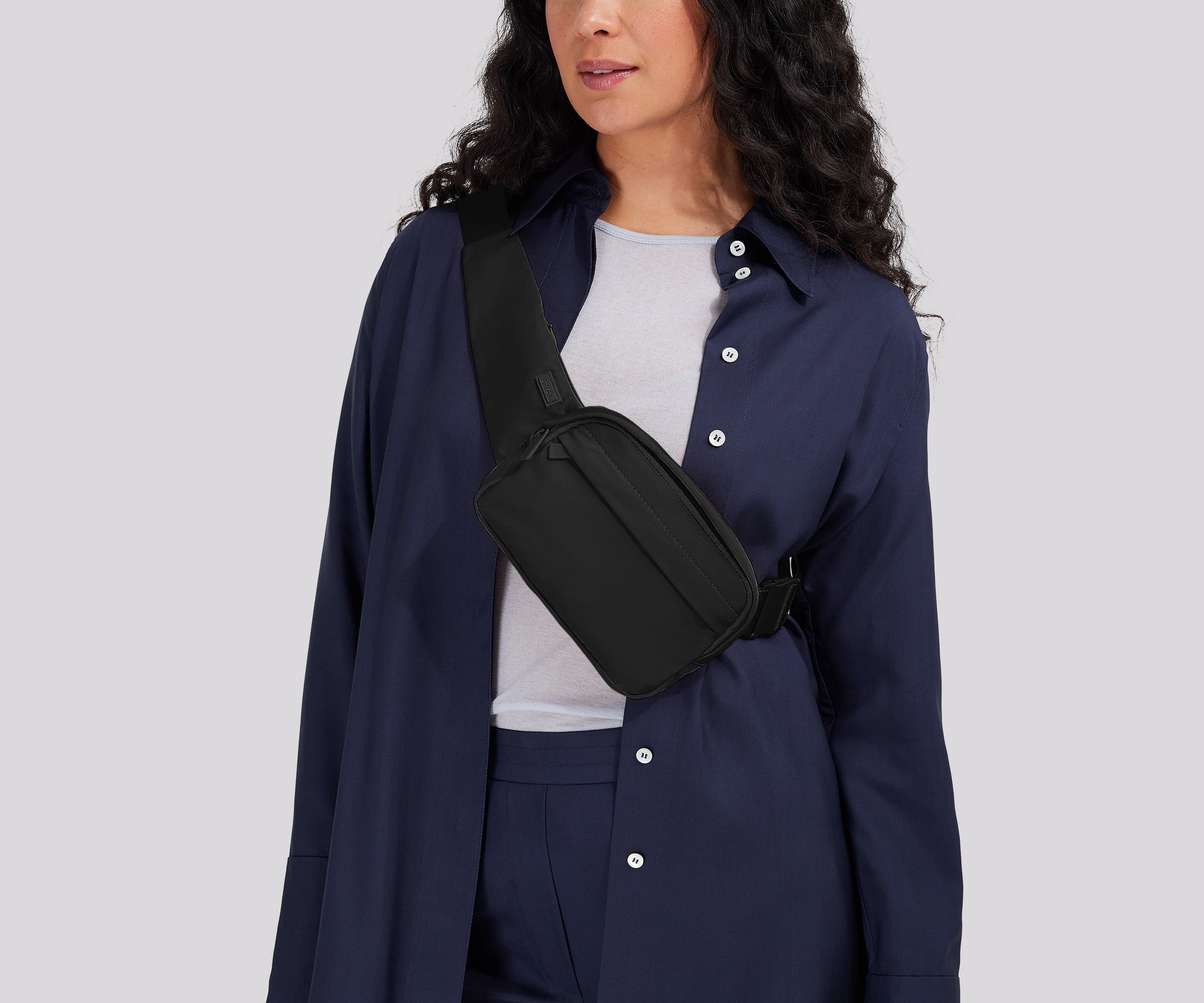 Featherlight Sling Bag in Jet Black