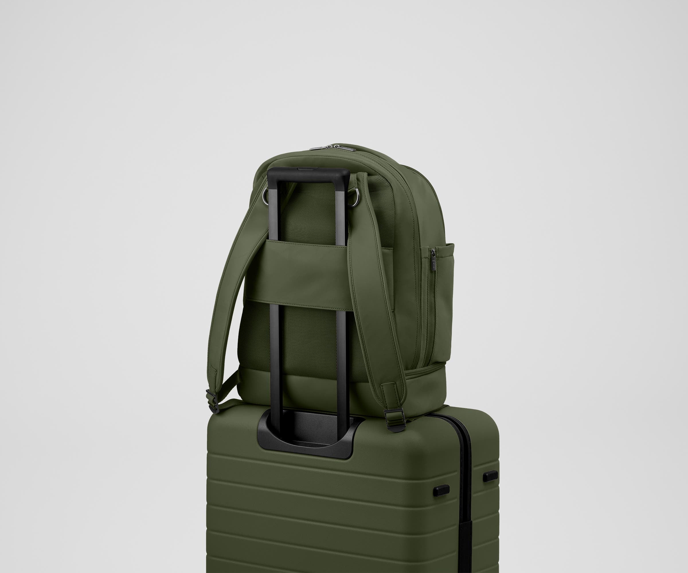 The Double Diaper Backpack in Olive Green