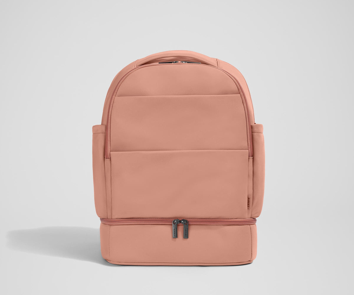 The Double Diaper Backpack in Clay Pink
