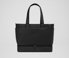 The Double Diaper Tote in Jet Black