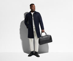 The Transit Leather Duffle in Jet Black