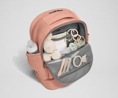 The Double Diaper Backpack in Clay Pink