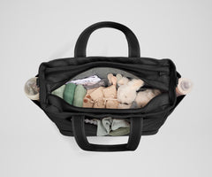 The Double Diaper Tote in Jet Black